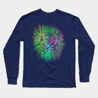 Light Up The Night Sky Colorful Fireworks Celebrations 3 Long Sleeve T-Shirt